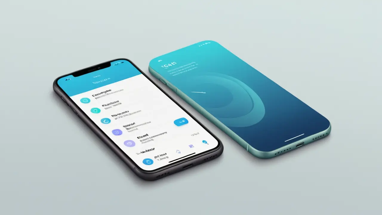 Ilustración minimalista de ajustes de iPhone