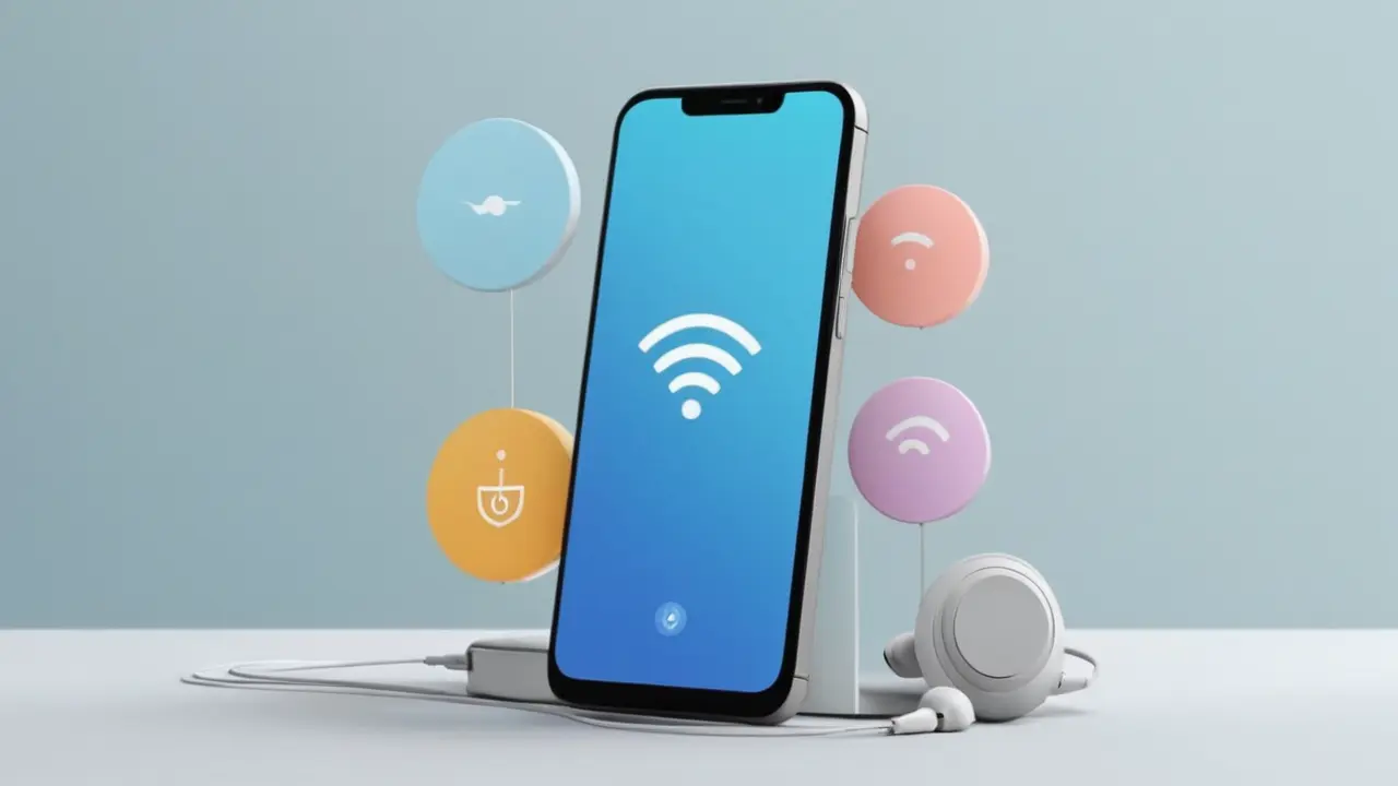 Ilustración moderna de conectividad móvil