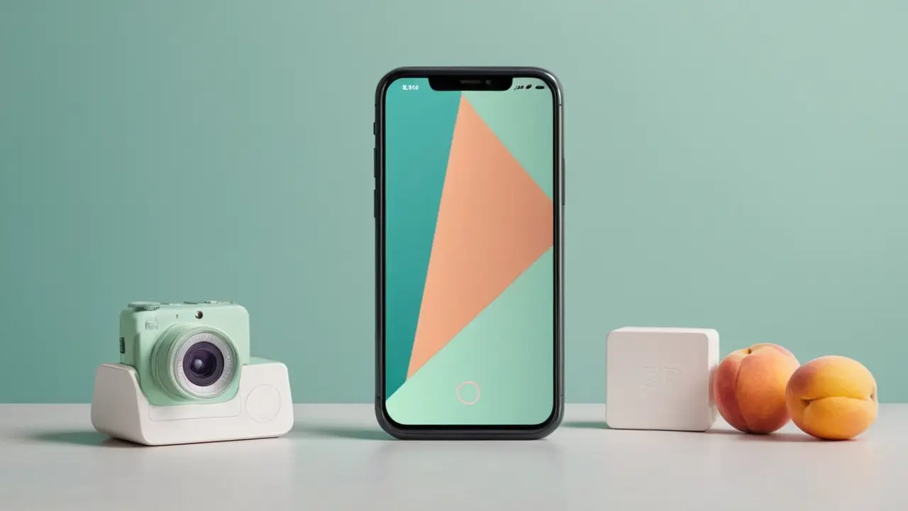 Infografía minimalista de un smartphone moderno