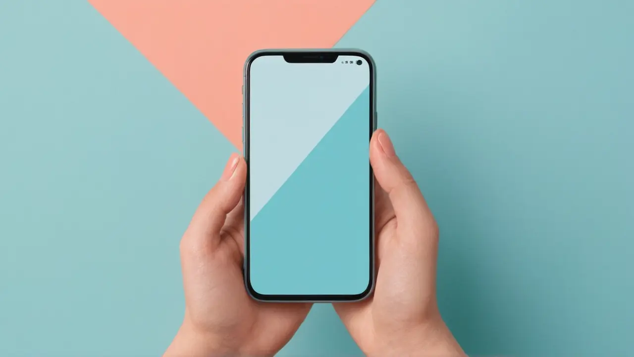 Ilustración vectorial minimalista de un móvil