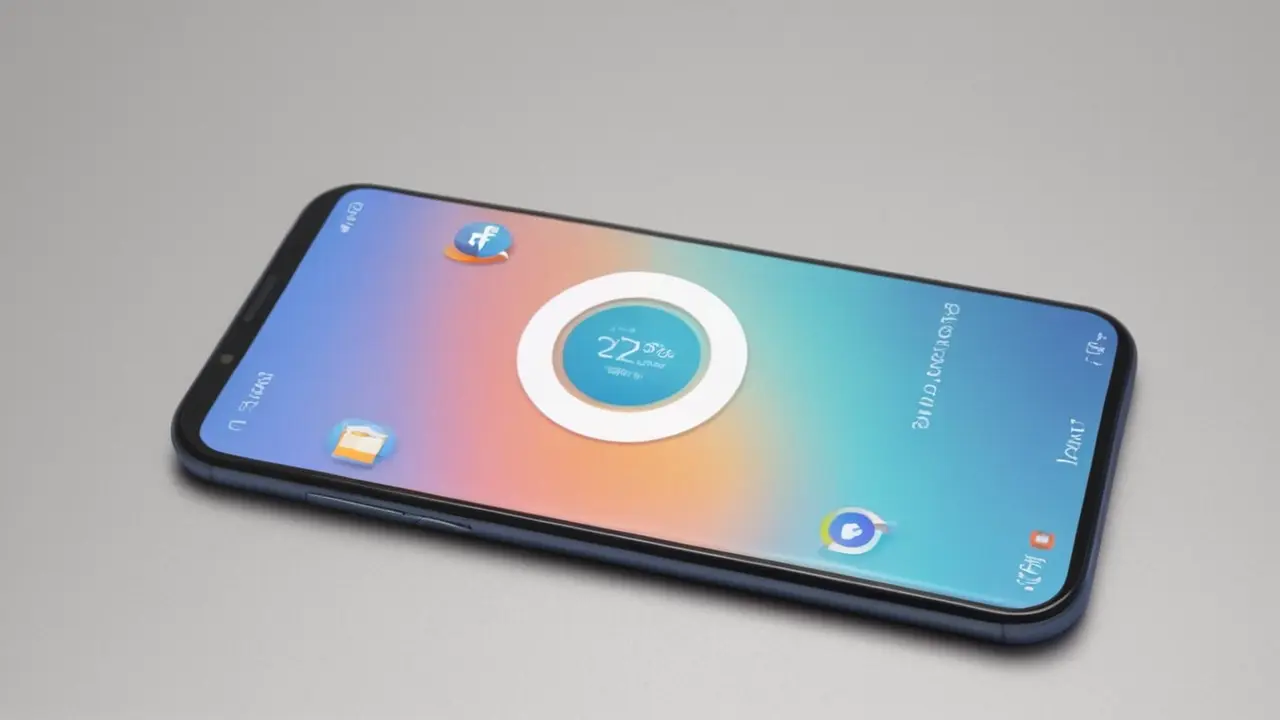 Smartphone con interfaz limpia y minimalista