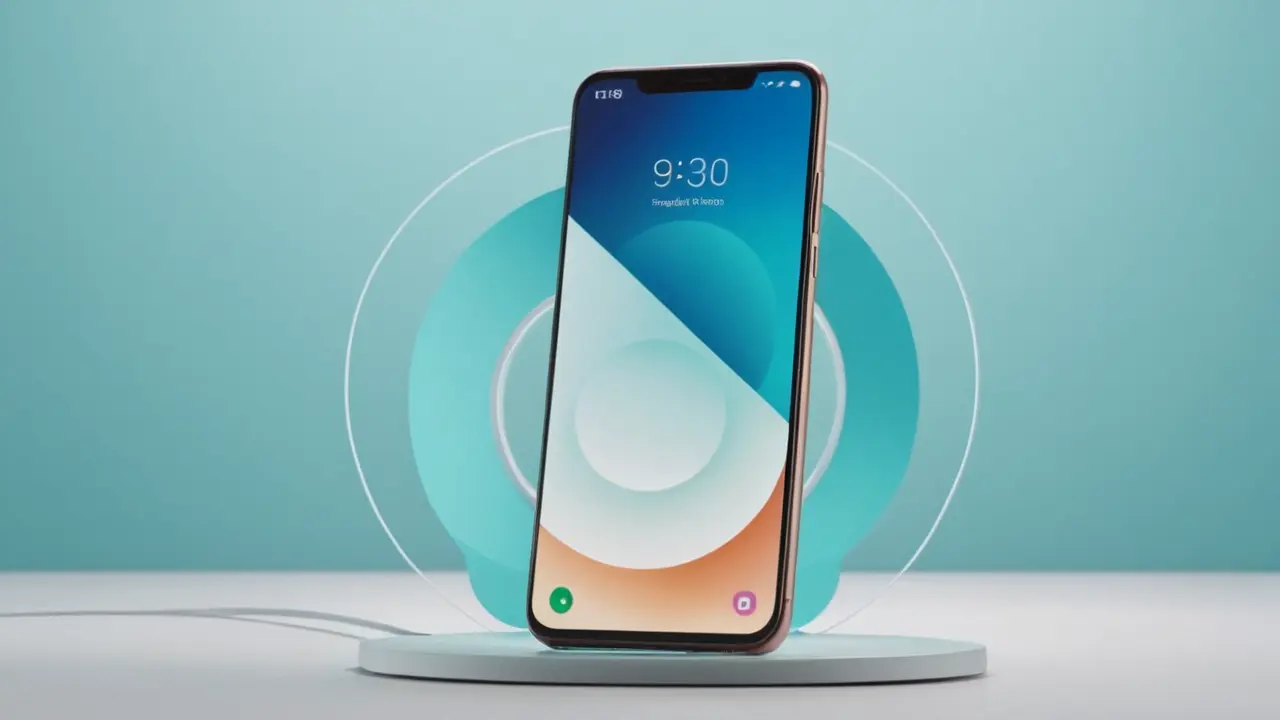 Ilustración tecnológica de un smartphone conectado