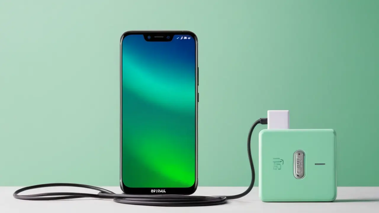 Gráfico de un móvil cargando en India