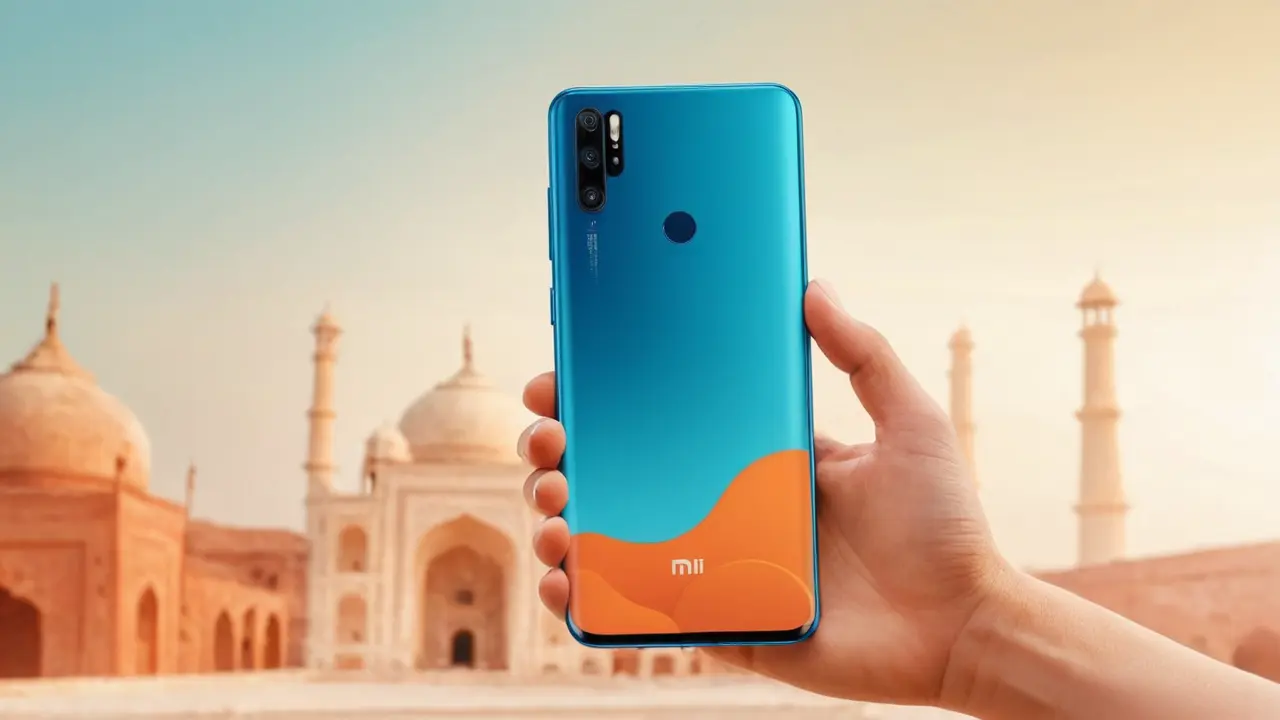 Móvil minimalista fotografiando un retrato abstracto