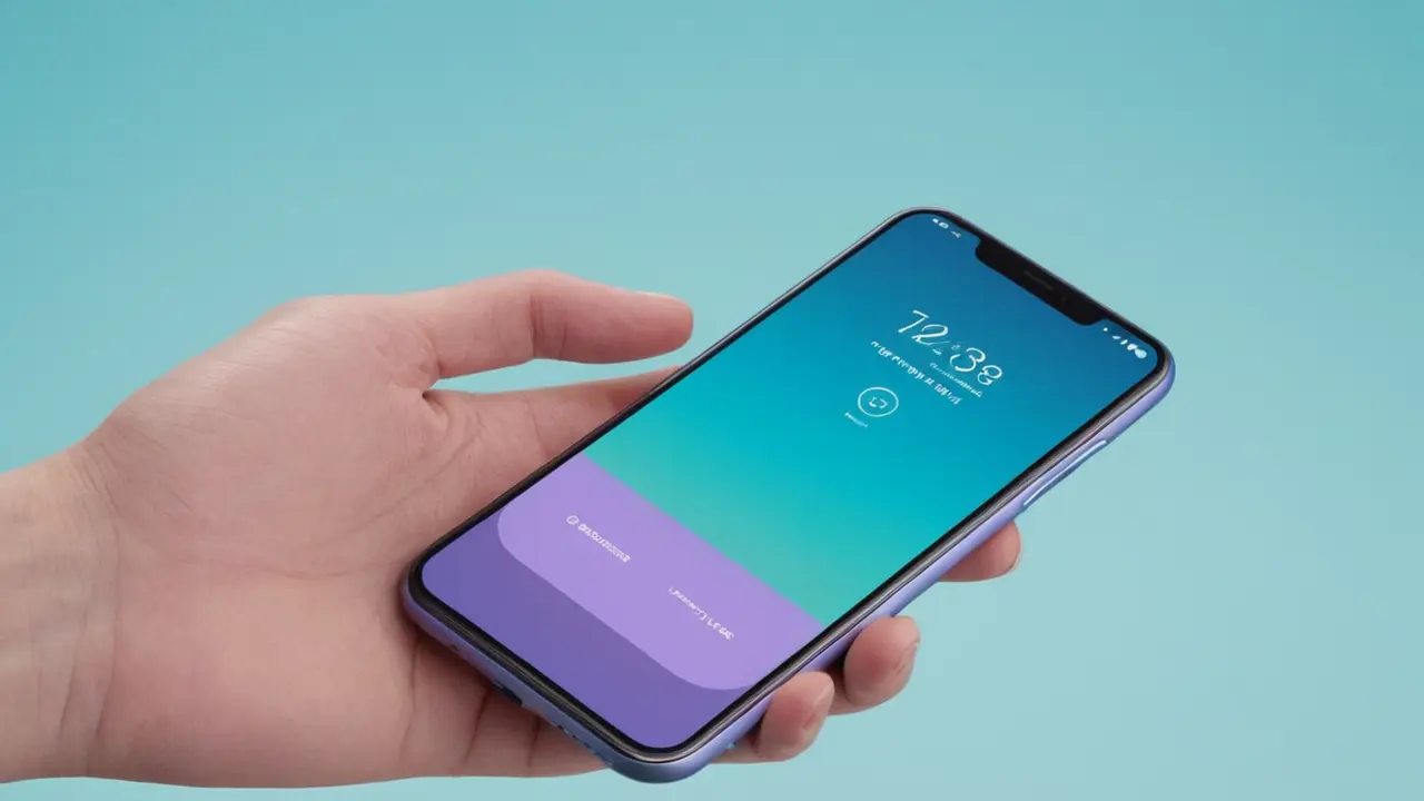Smartphone minimalista con interfaz de análisis vectorial