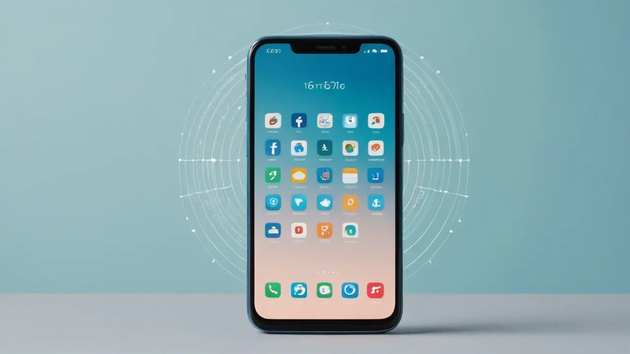 Ilustración tecnológica de un smartphone moderno