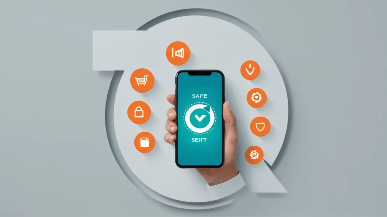 Gráfico de smartphone en Modo Seguro