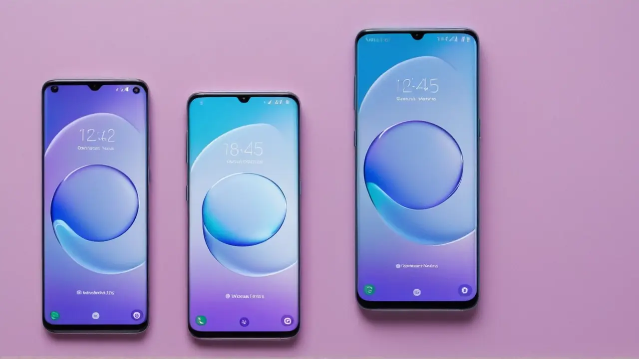 Composición minimalista y tecnológica de smartphones