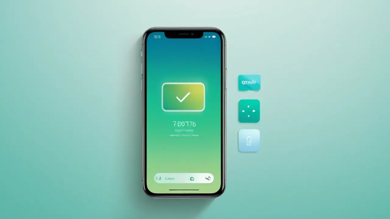 Ilustración de smartphone con interfaz minimalista