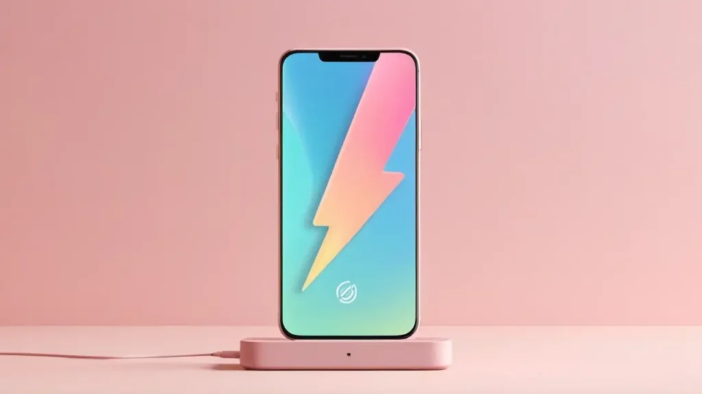 Diseño minimalista de móvil con batería