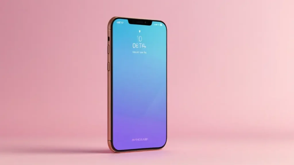 Diseño vectorial minimalista de un smartphone moderno