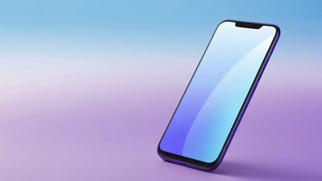 Ilustración de smartphone con sus iconos tecnológicos
