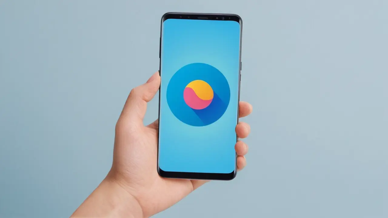Ilustración vectorial minimalista de un smartphone