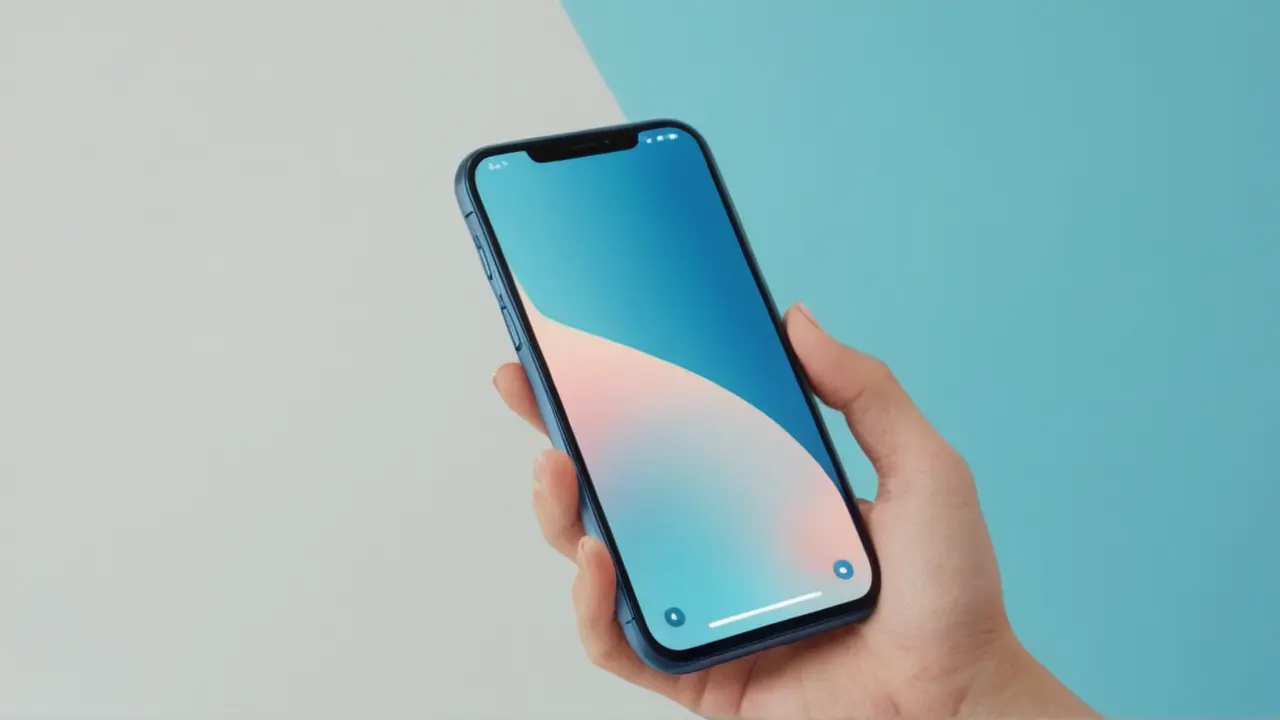 Gráfico minimalista de un smartphone moderno