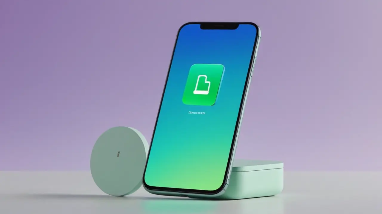 Ilustración minimalista de un smartphone y batería