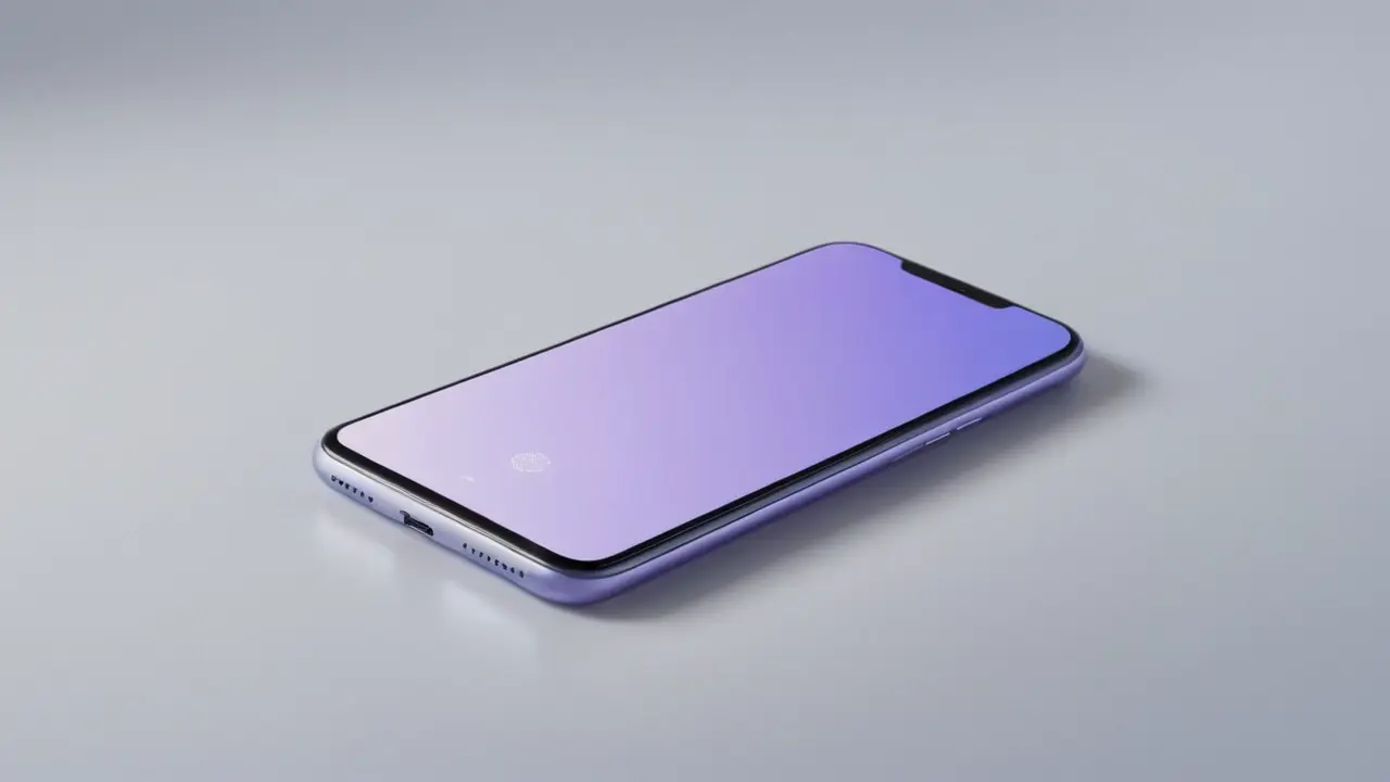 Ilustración tecnológica de un smartphone minimalista