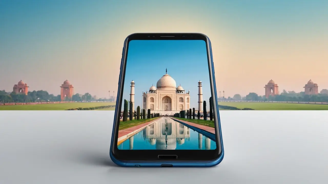 Móvil estilizado con software para la India