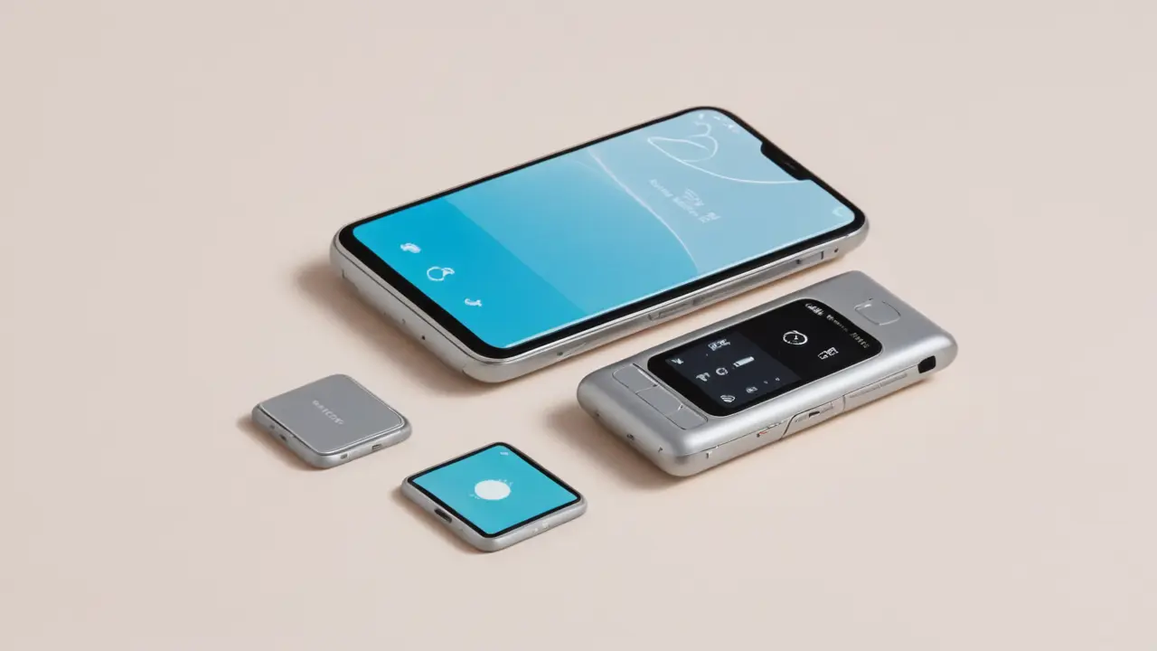 Ilustración moderna de un smartphone plegable versátil