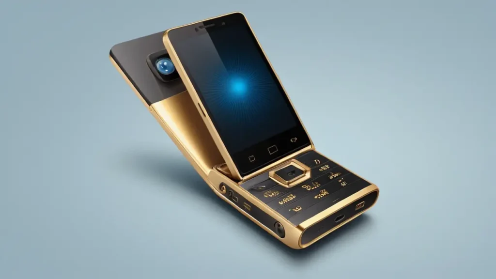 Elegante diseño vectorial de teléfono plegable