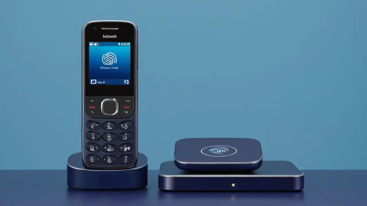 Diseño corporativo minimalista de un móvil plegable