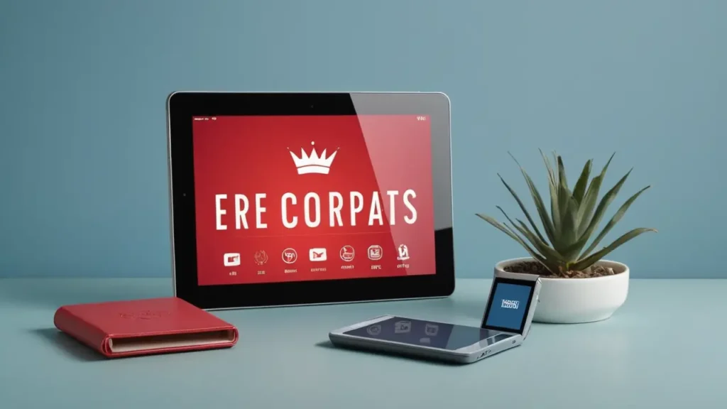 Ilustración de streaming de crimen en tablet