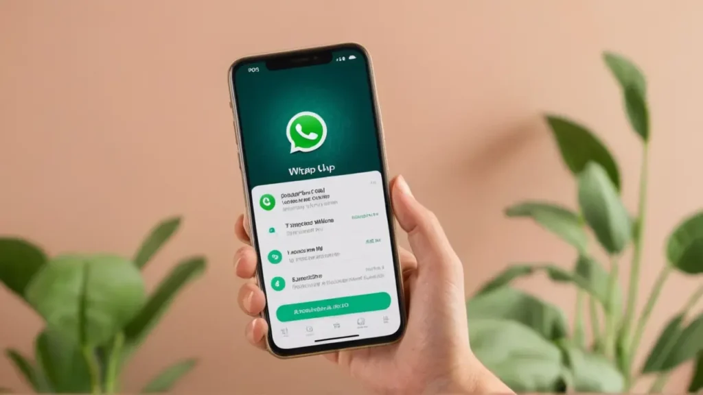 Ilustración minimalista de llamada de WhatsApp