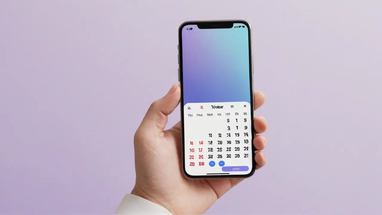 Móvil minimalista con interfaz de productividad