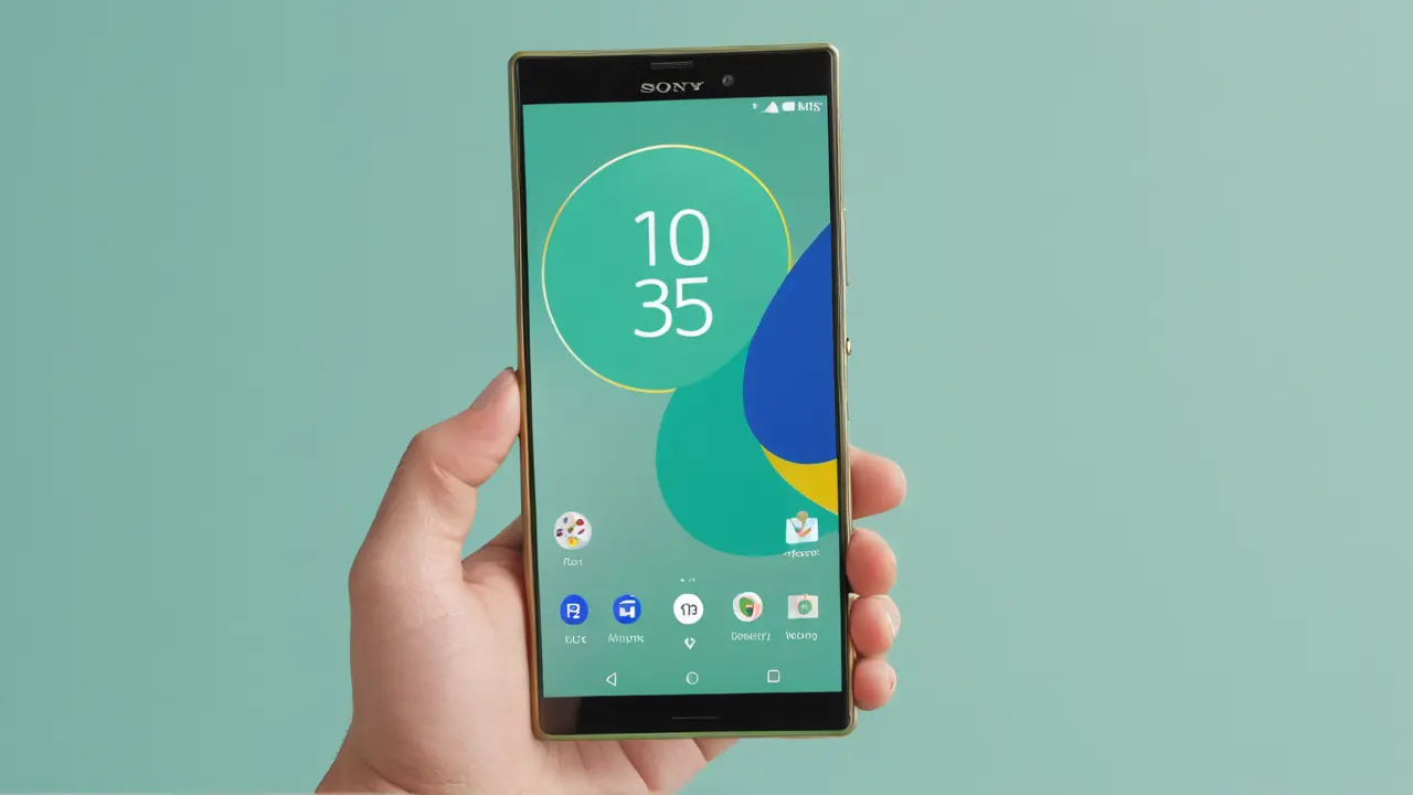 Ilustración minimalista de un móvil estilizado