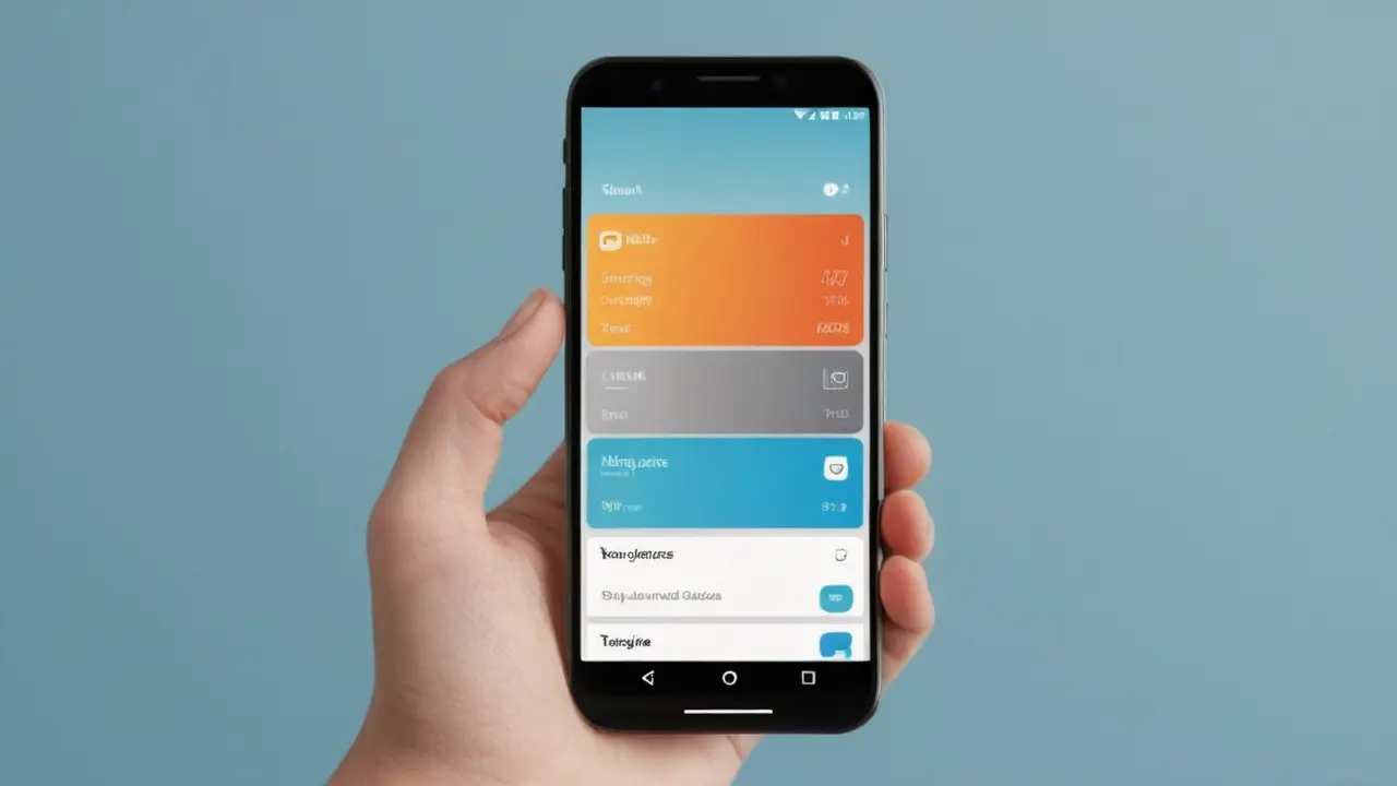 Smartphone con interfaz moderna y profesional