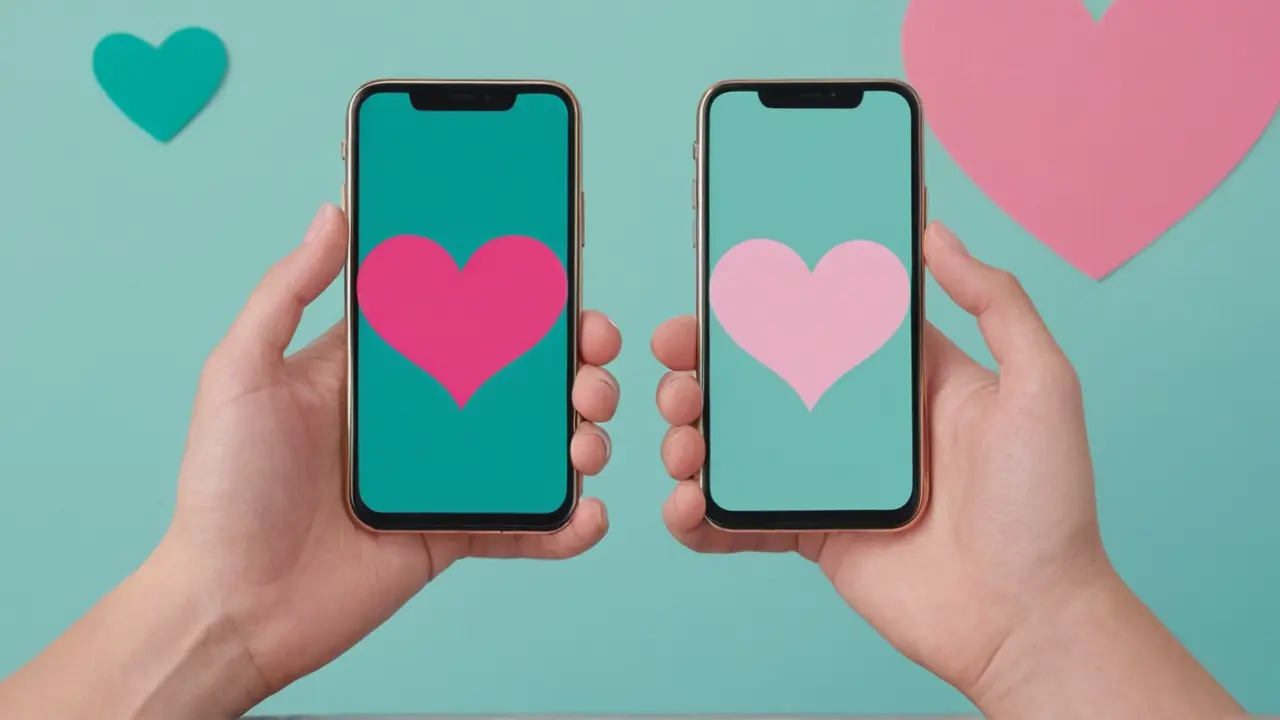 Manos creando stickers animados en un móvil