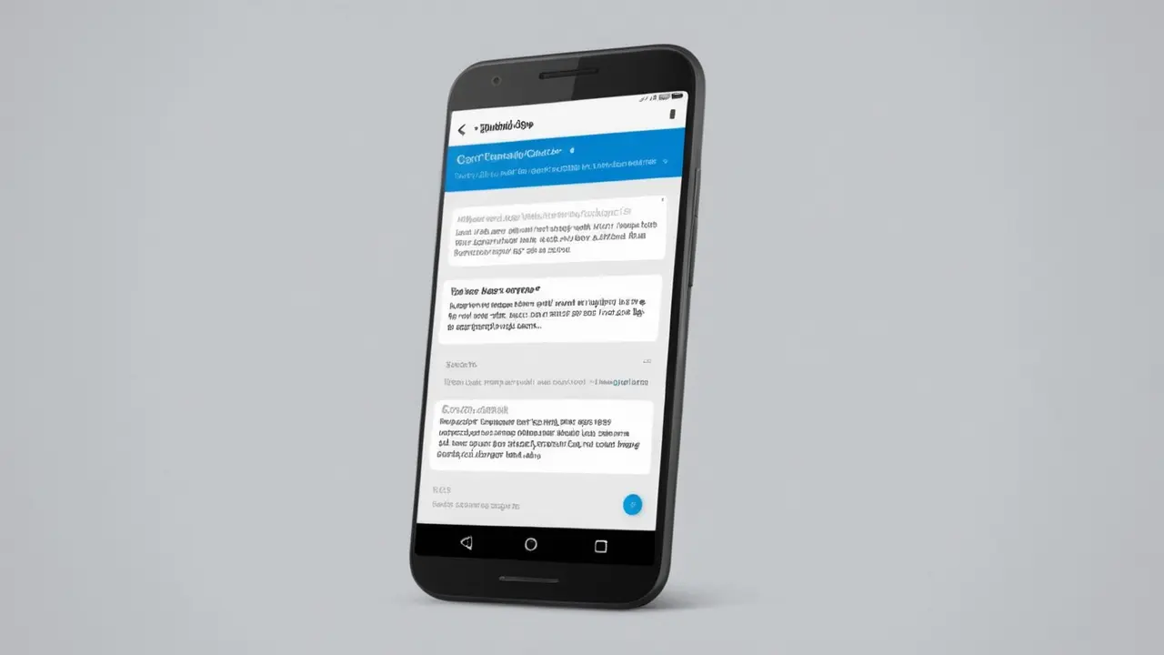 Un robot formatea texto en un móvil