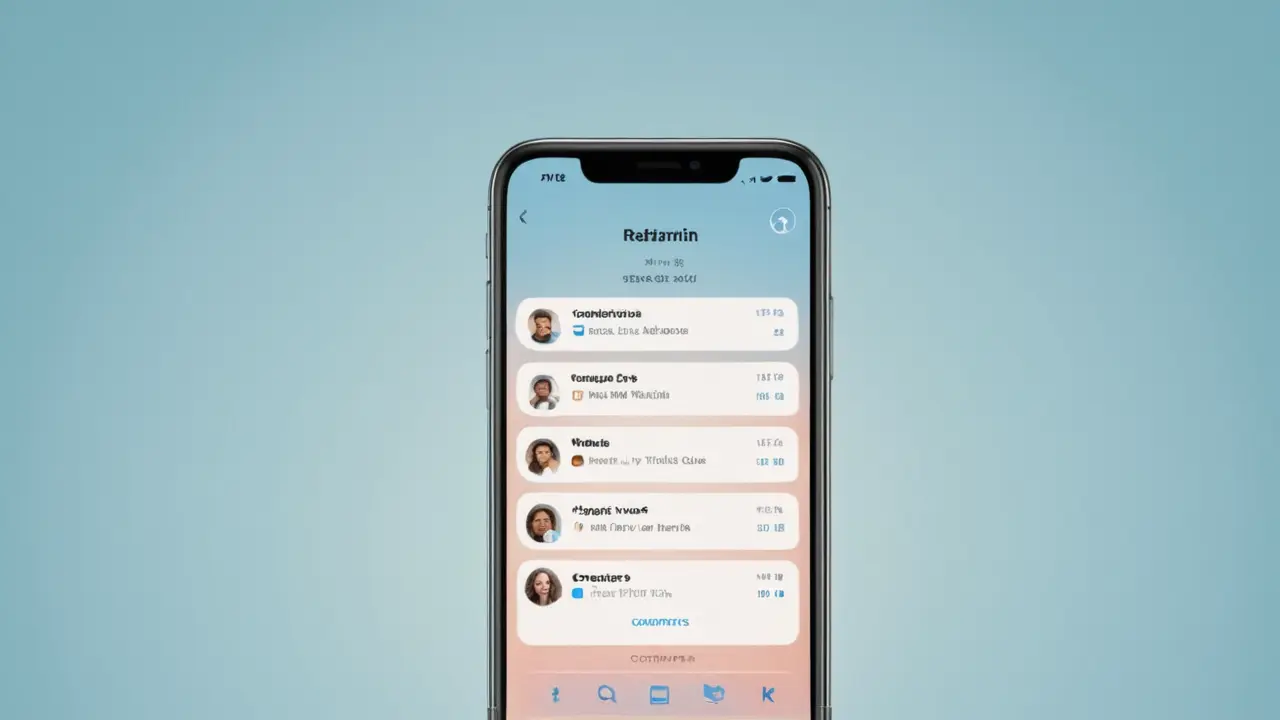 Moderna interfaz de contactos con privacidad