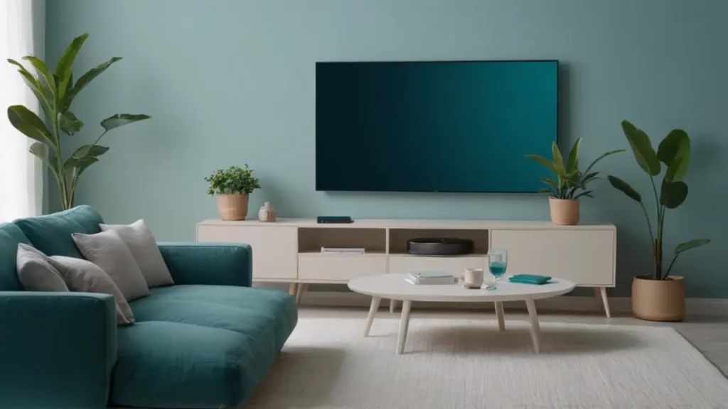 Persona transmitiendo contenido del móvil a la TV