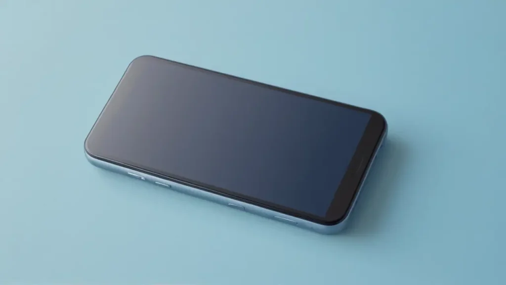 Diseño vectorial minimalista de un smartphone tecnológico