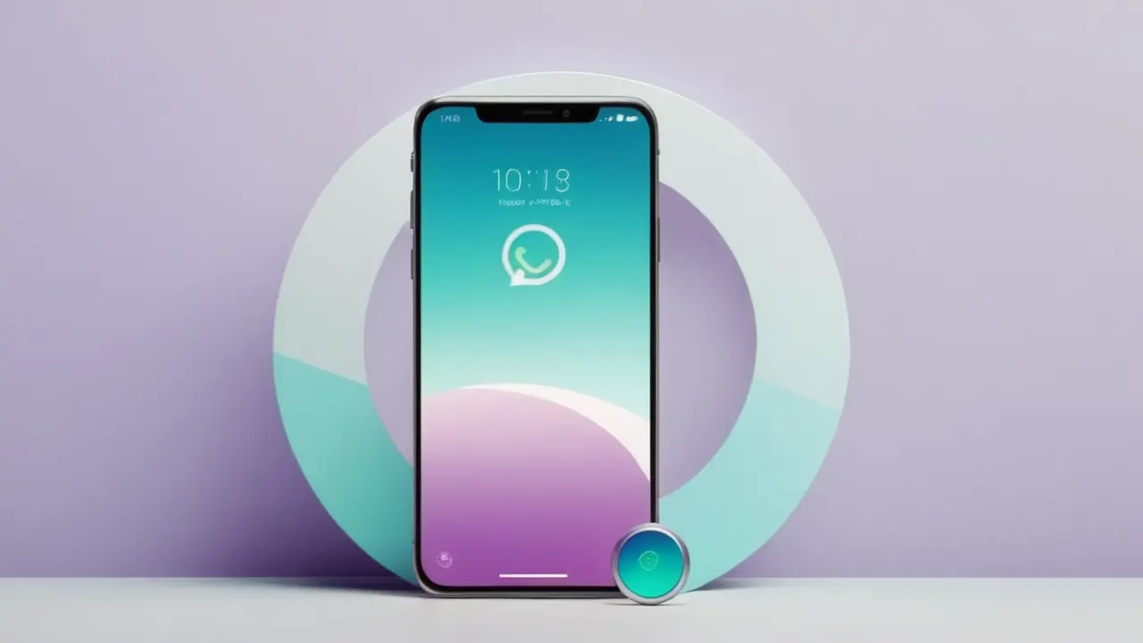 Smartphone estilizado con iconos de sus funciones