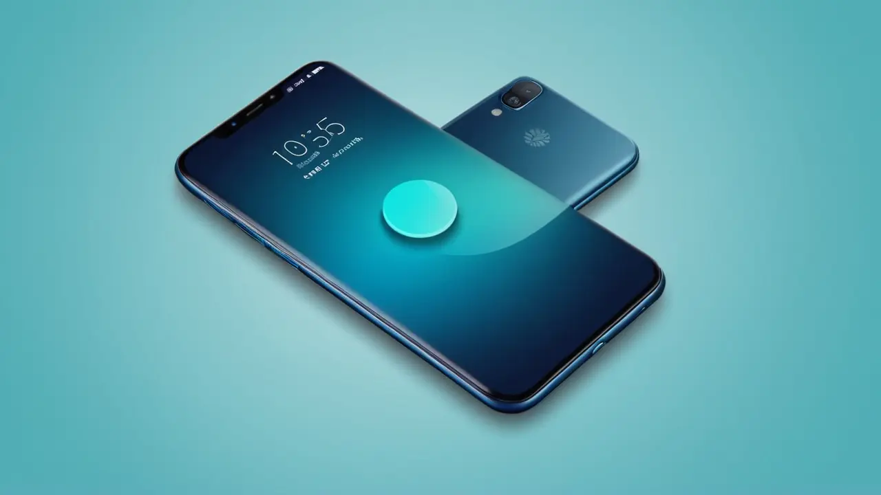 Smartphone con iconos de tecnología y precio