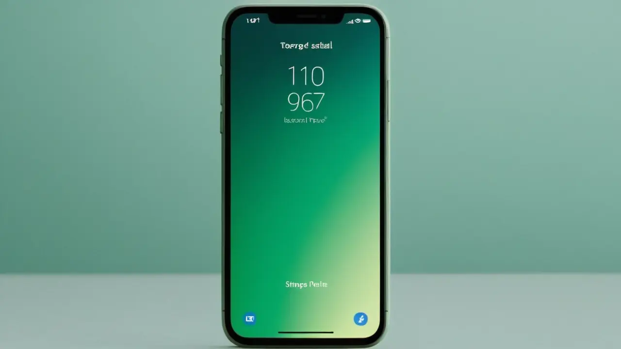 Diseño minimalista de smartphone con batería cargada