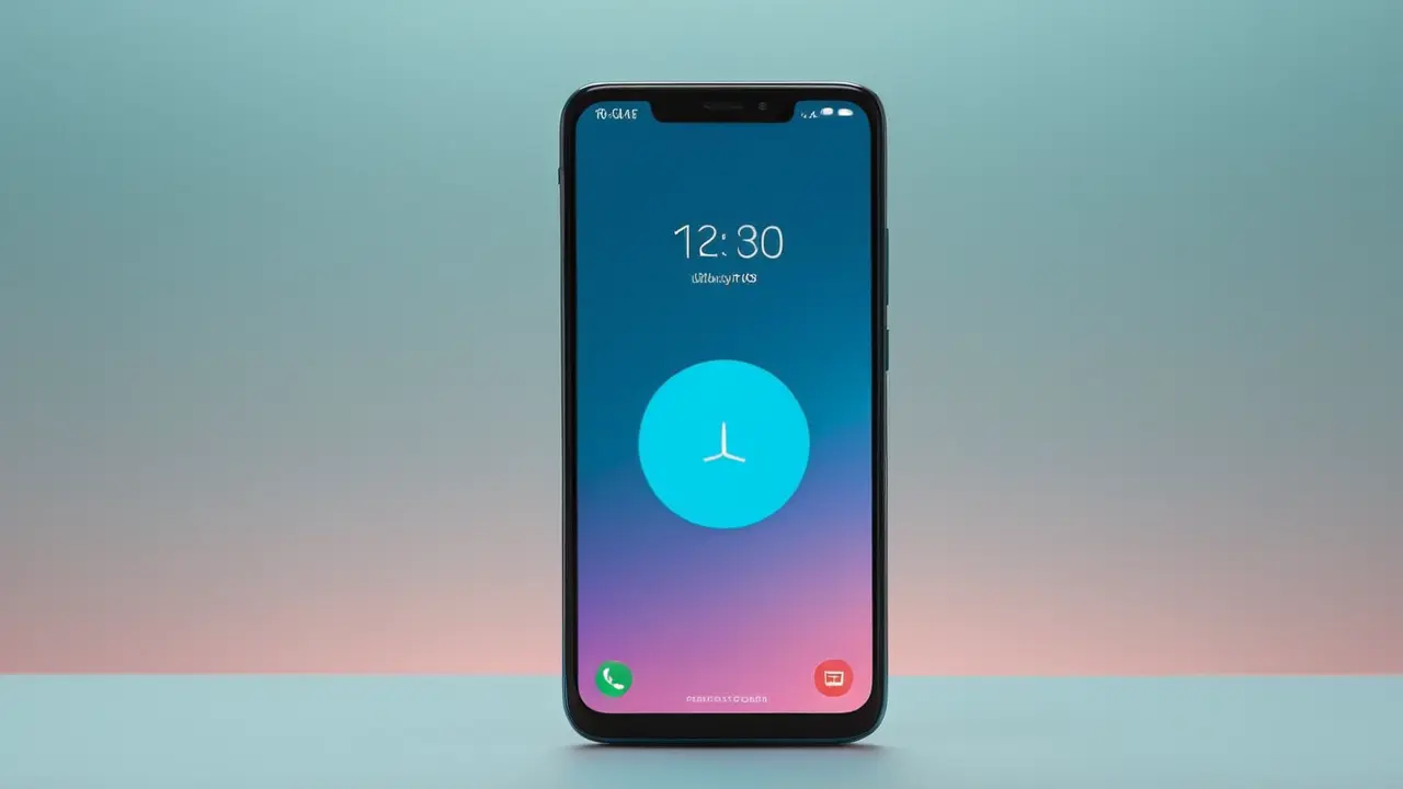 Ilustración minimalista de un smartphone con iconos