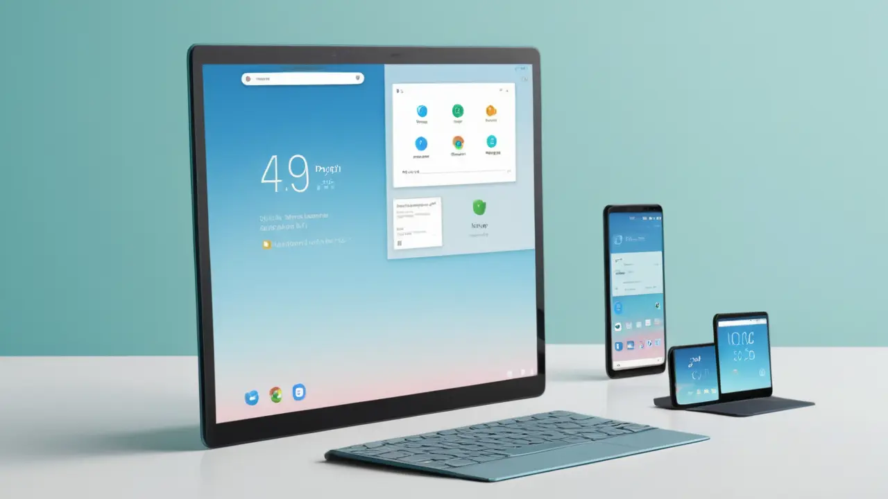 Smartphone proyecta un escritorio virtual minimalista