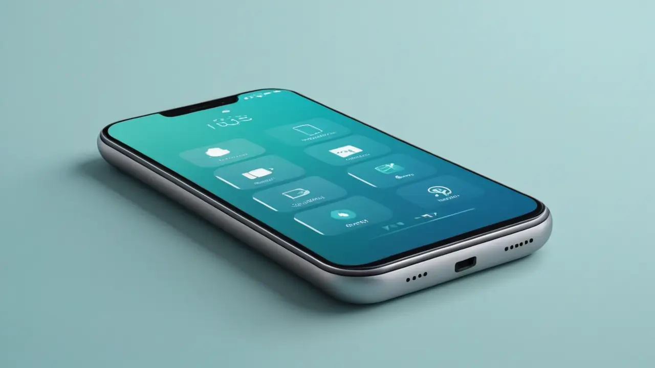 Diseño tecnológico de interfaz móvil minimalista