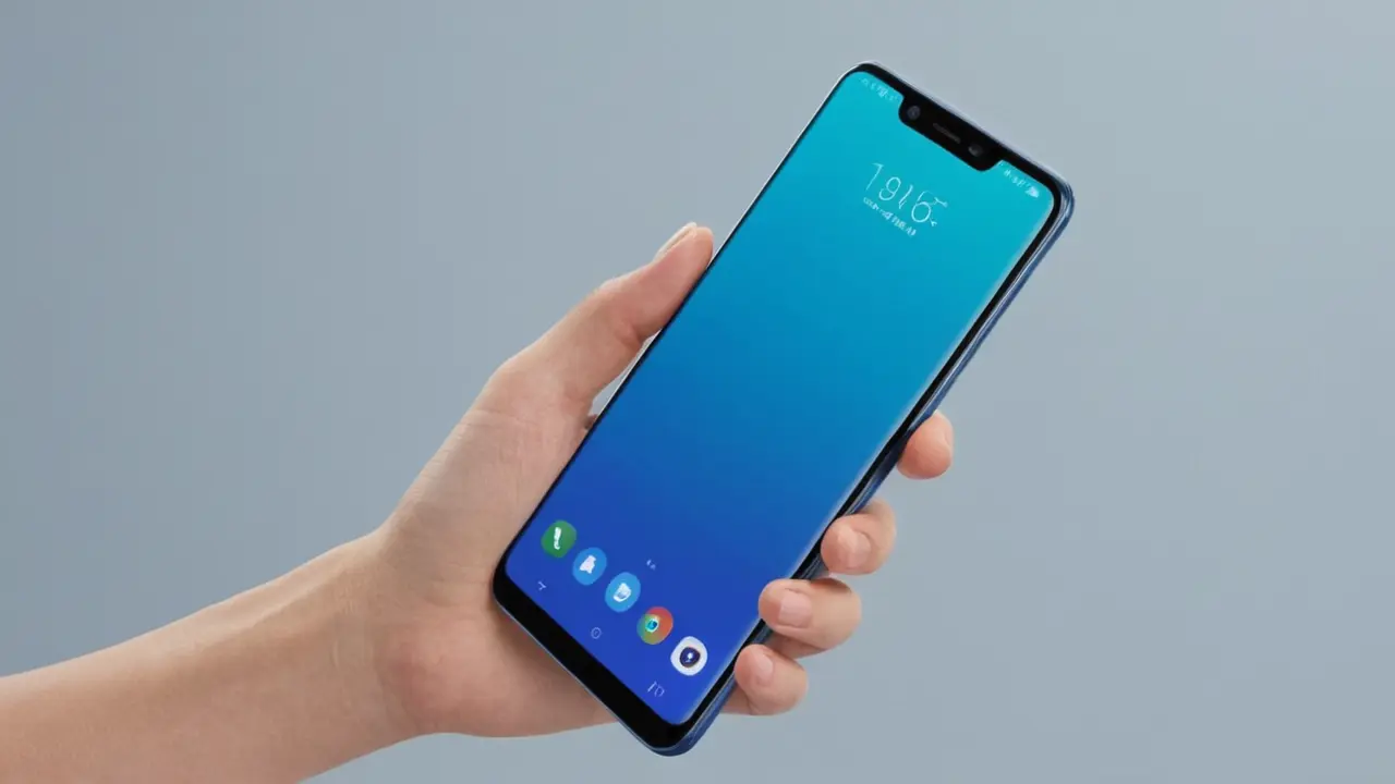 Smartphone minimalista con pantalla trasera