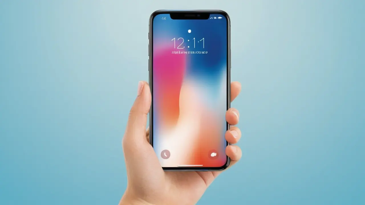 Diseño vectorial de un smartphone en mano