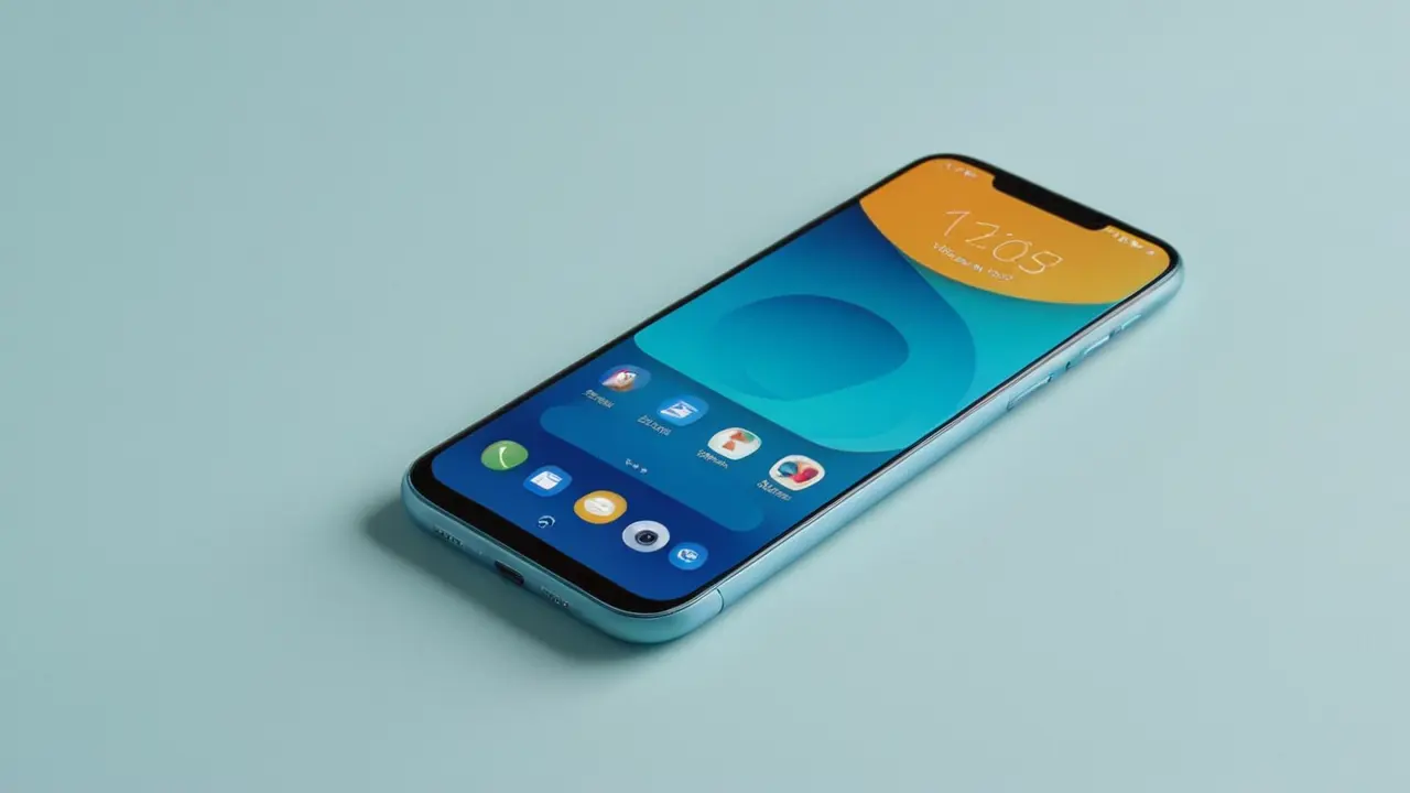 Gráfico minimalista de un smartphone moderno