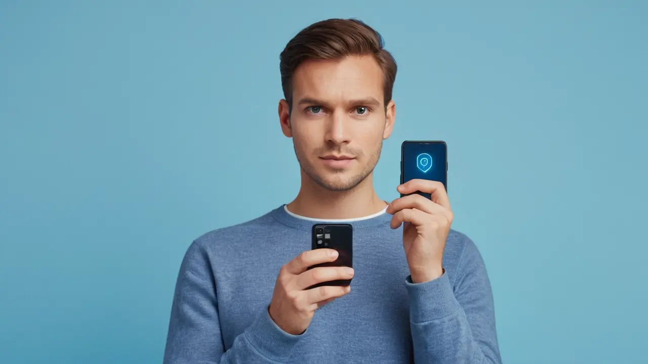 Ilustración de desbloqueo facial en un smartphone