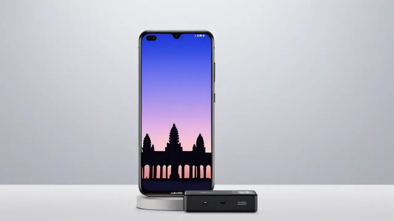 Representación vectorial del smartphone Huawei Y6p