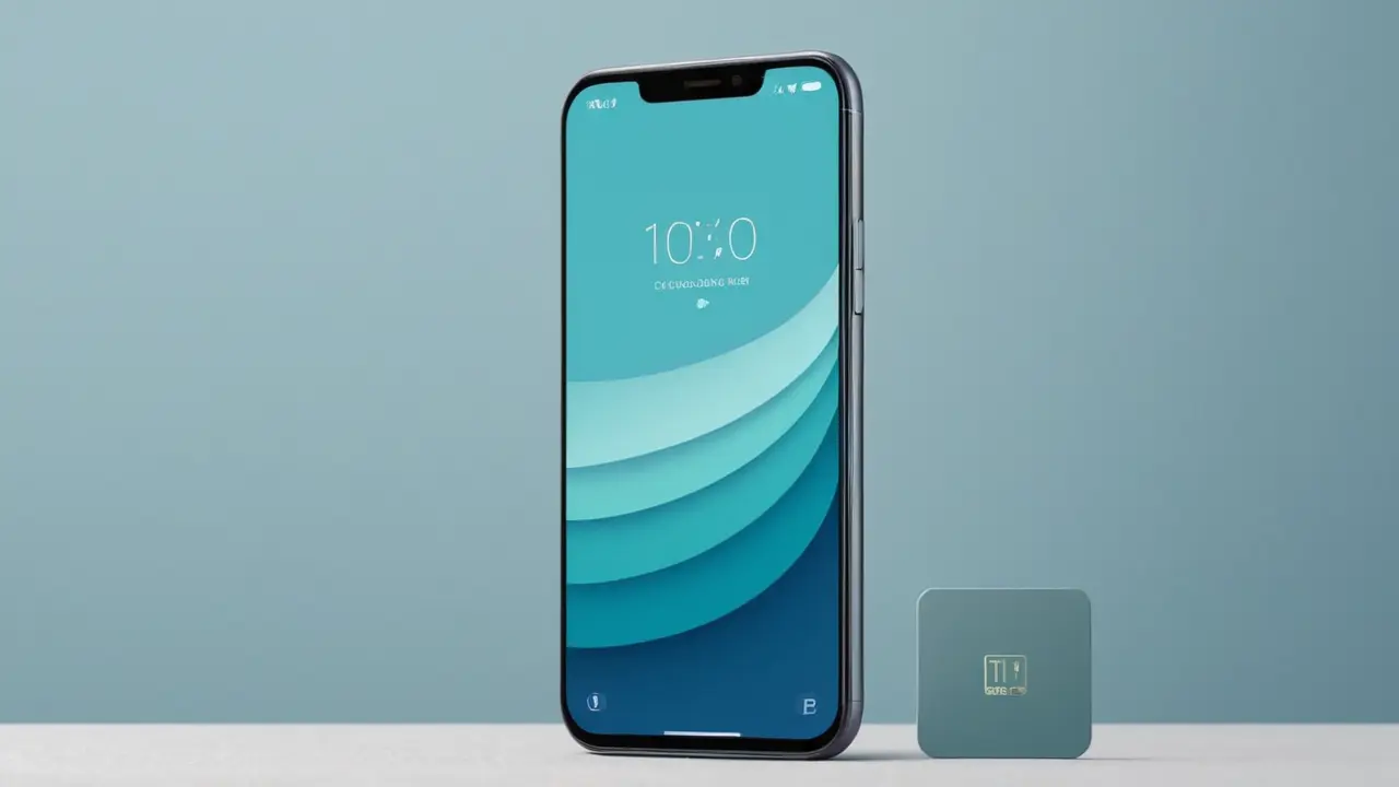 Ilustración minimalista de smartphone y sus características